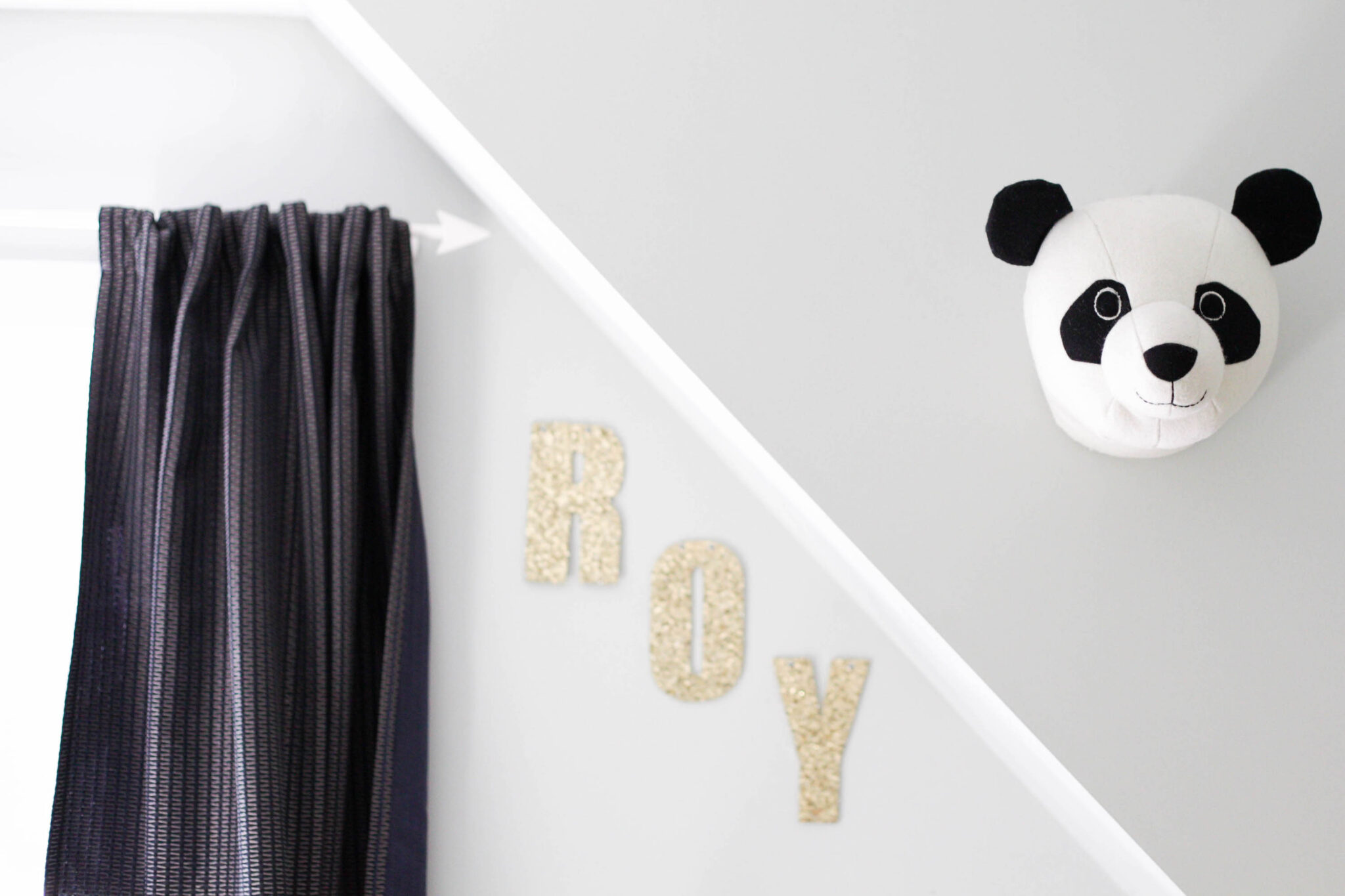 modern kids room glitter name pottery barn