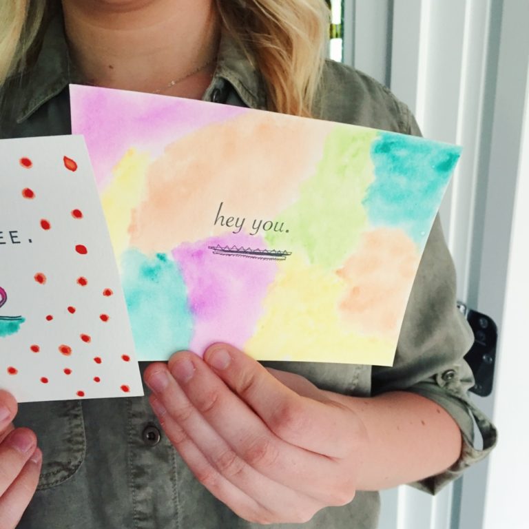 DIY Watercolor Postcards Paisley & Sparrow