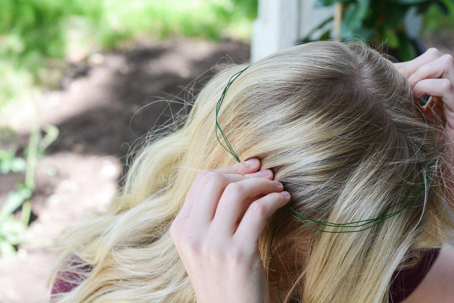 measuring head for wire base of flower crown