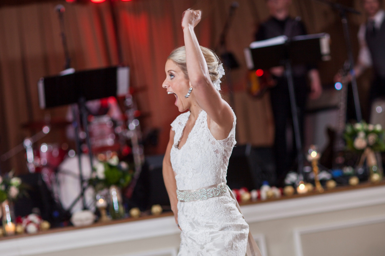 Bride dancing during the best Father Daughter Dance Ever