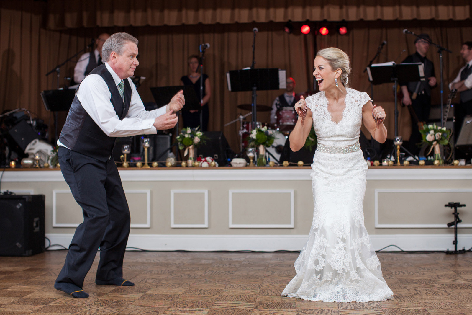 Dancing during a funny Father Daughter Dance
