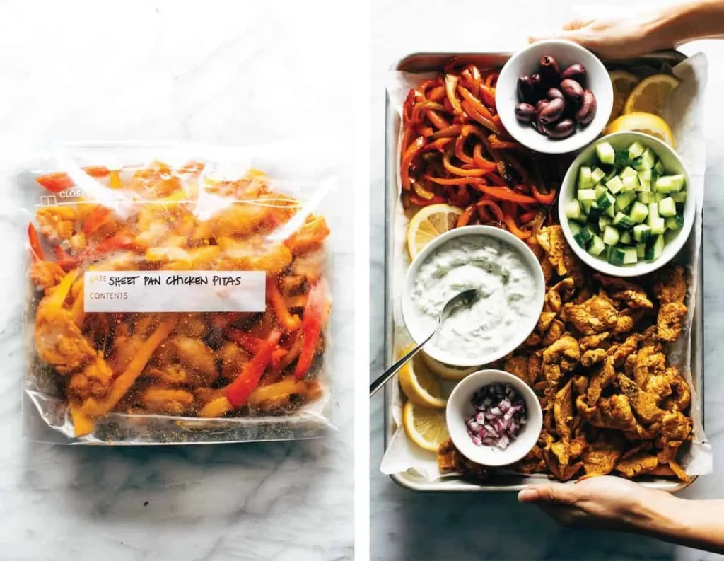 Sheet Pan Chicken Pitas