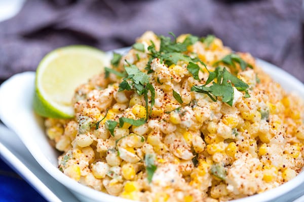 Mexican Street Corn Dip from greens and chocolate