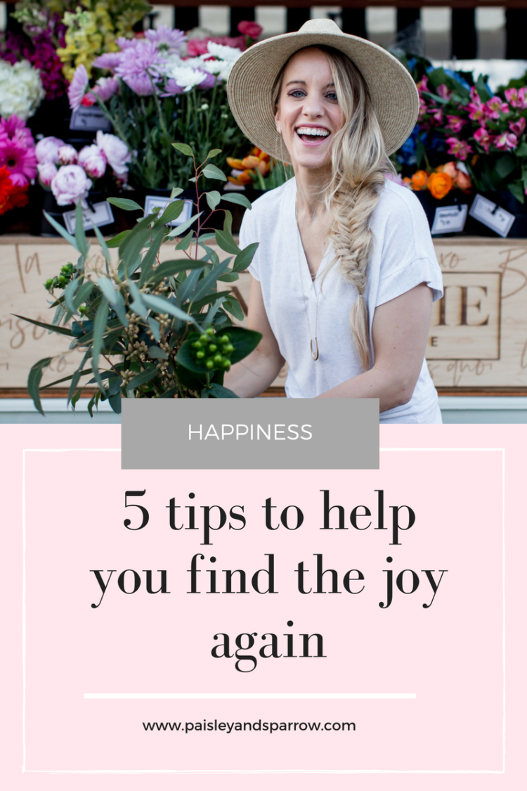 5 Tips to Help You Find the Joy Again Paisley & Sparrow