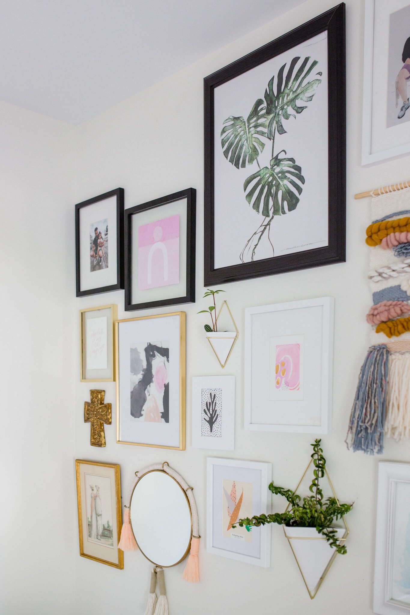 gallery wall in home office