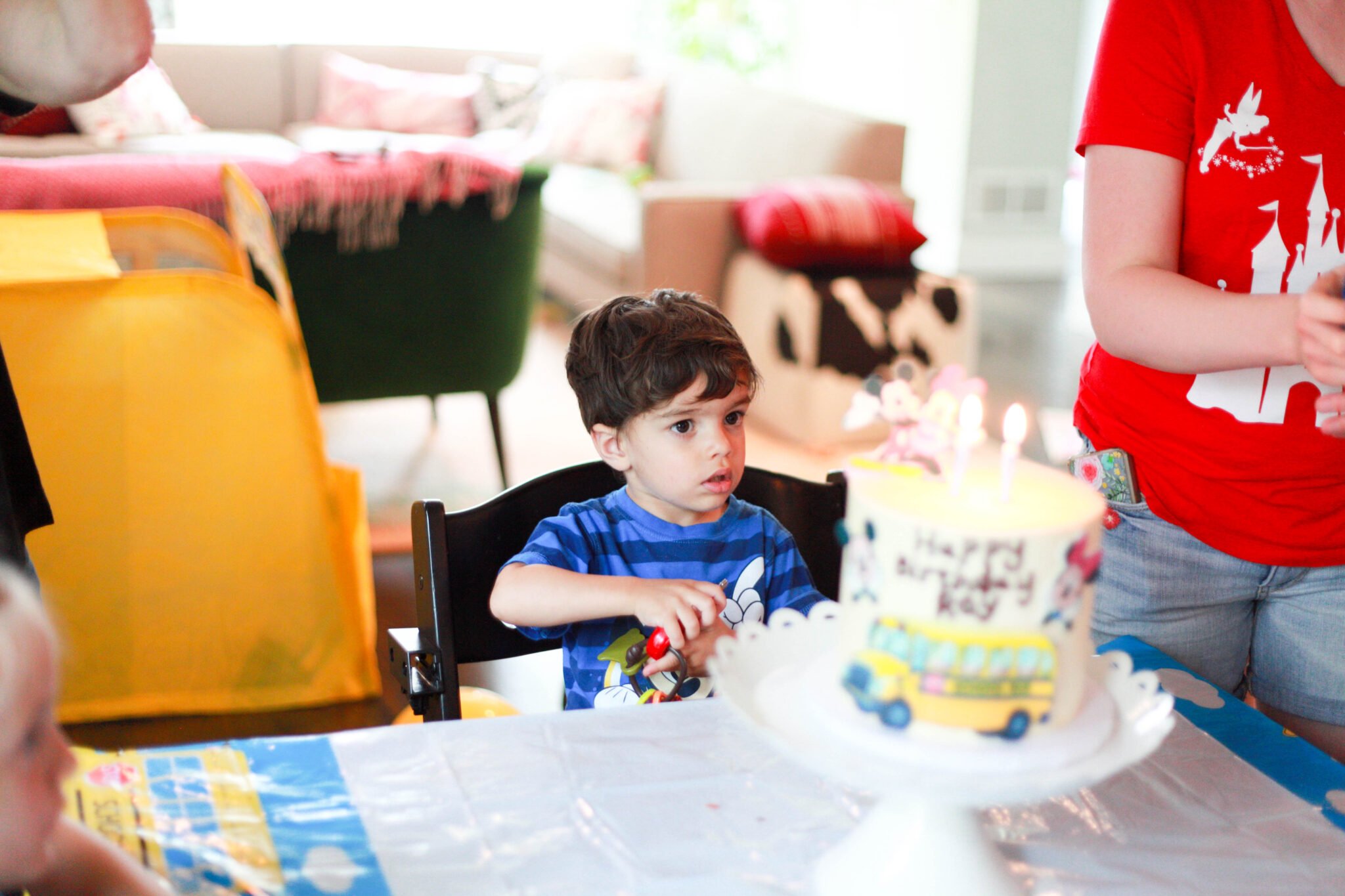 mickey mouse birthday cake and ears and tee