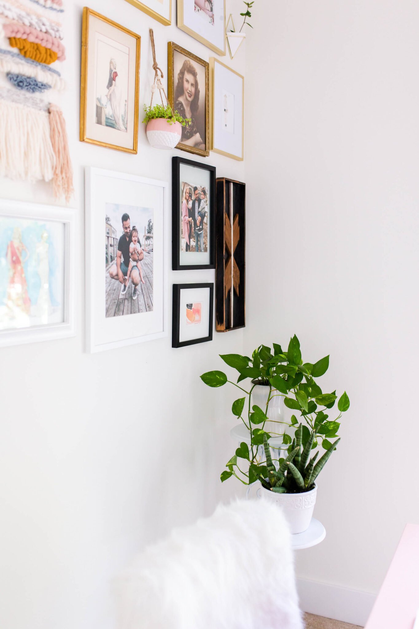 Gallery wall in home office