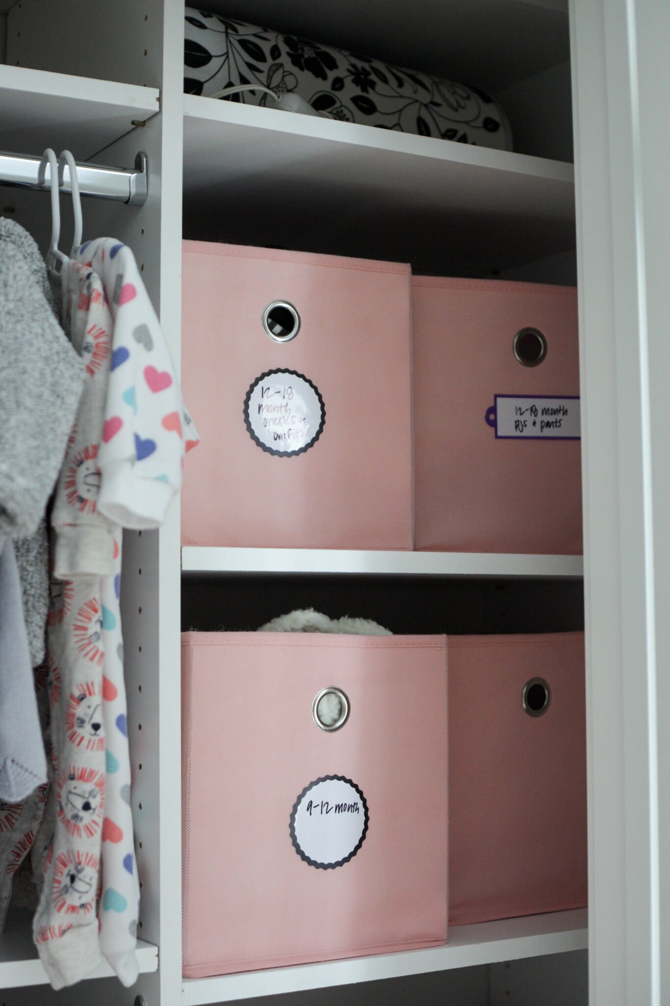 How to organize baby clothes that are too big 