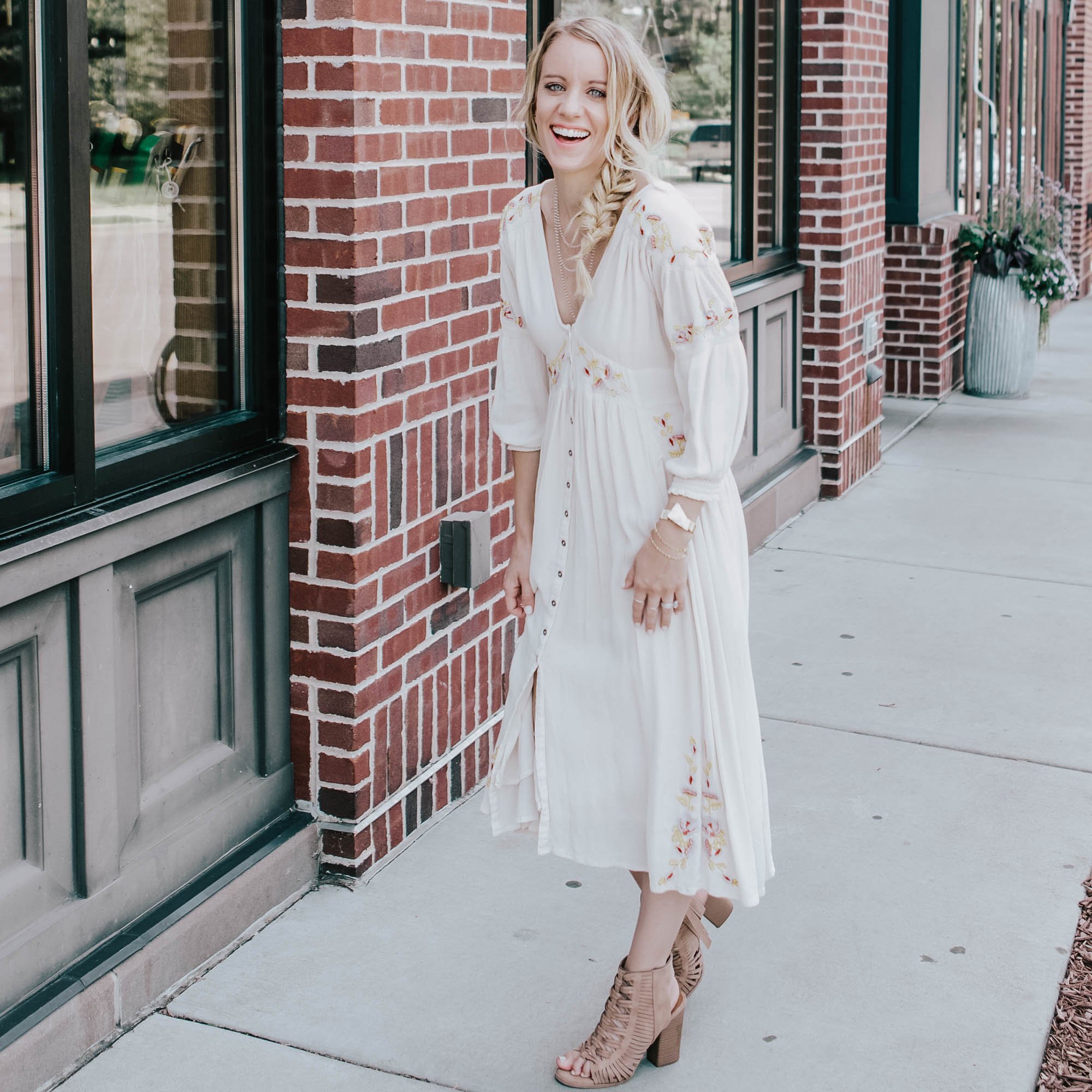 white free people dress - 5 tips for self care