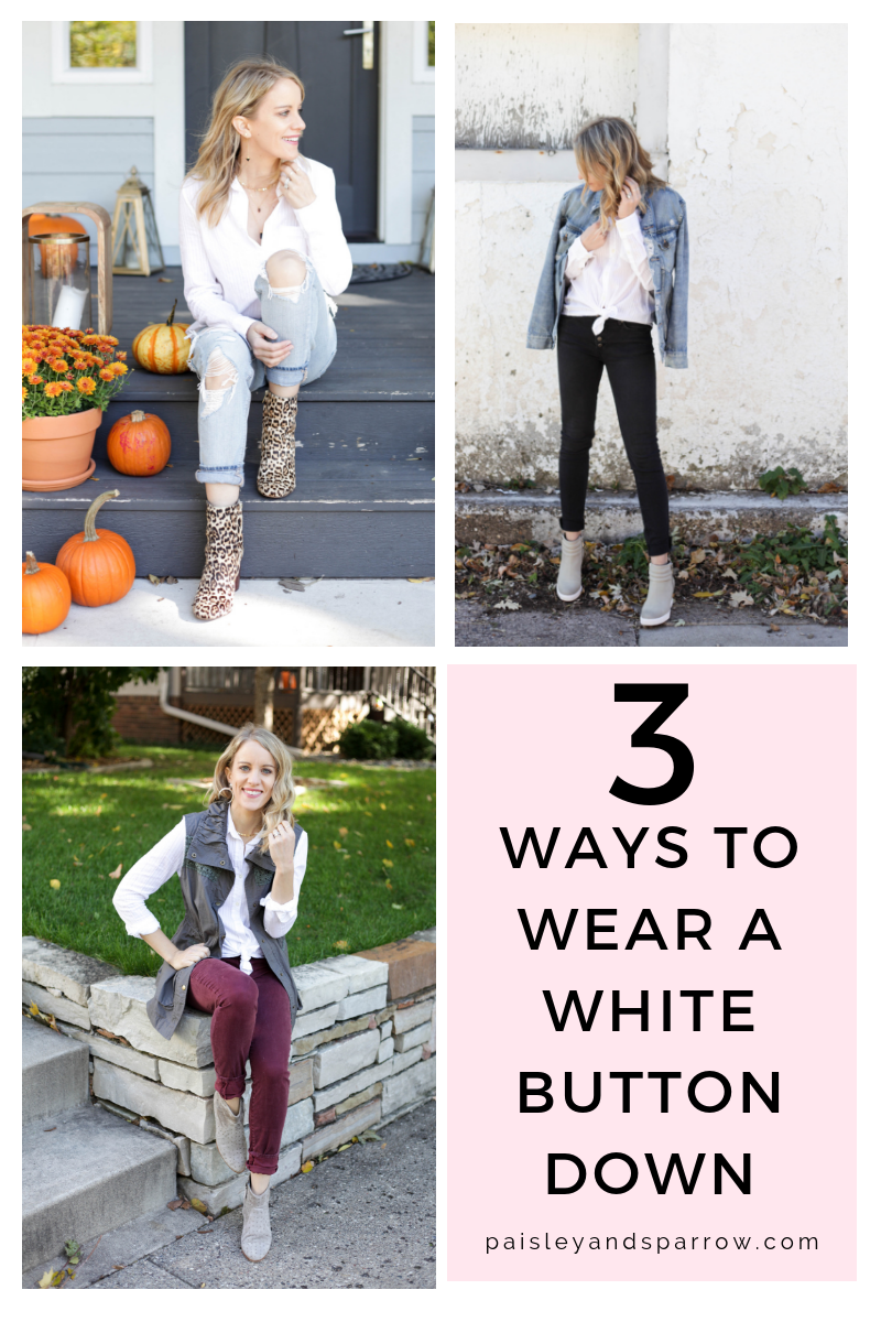 3 ways how to wear a white button down