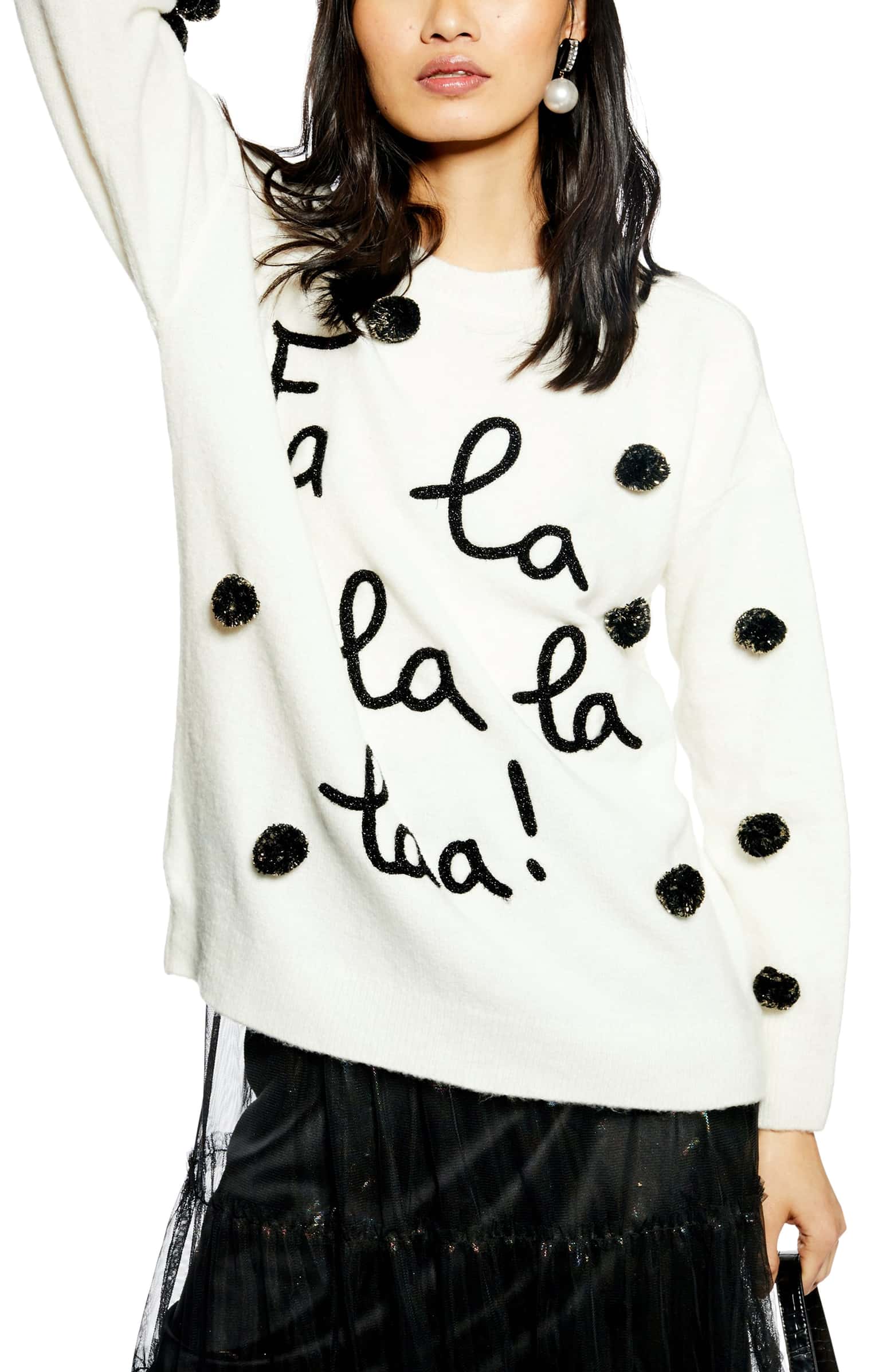 Women's Christmas Sweaters - fa la la laa