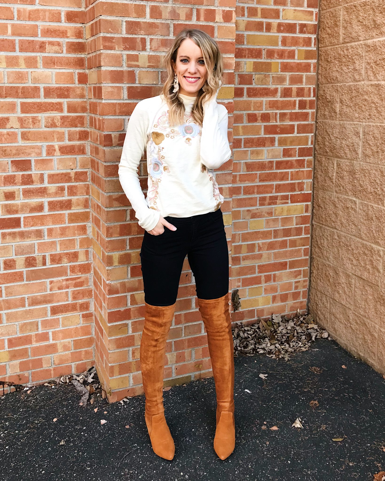 7 Classy Over The Knee Boots Outfit Ideas Paisley And Sparrow