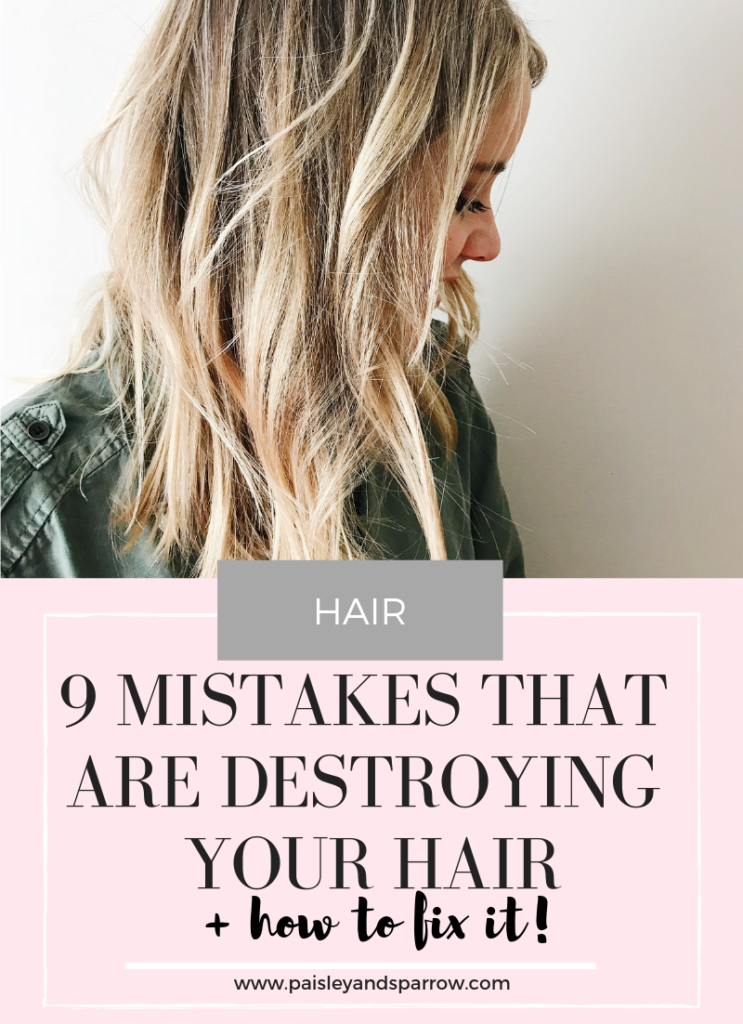 9 Mistakes That Are Destroying Your Hair #hairtips
