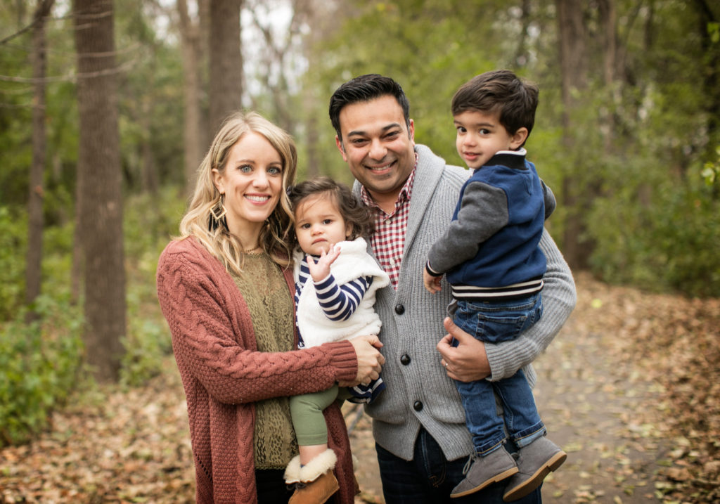 Family with two small kids