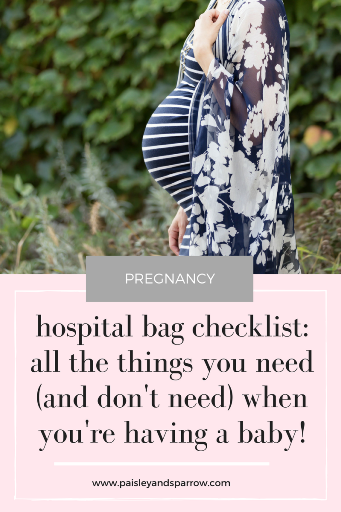 hospital bag checklist for mom and baby