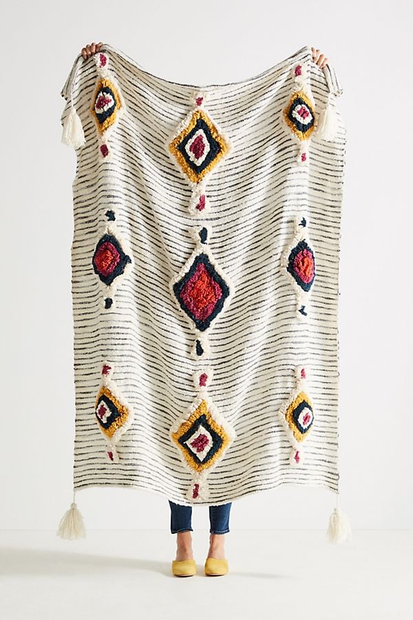 Boho Home Decor = tufted ayla throw blanket from anthropologie