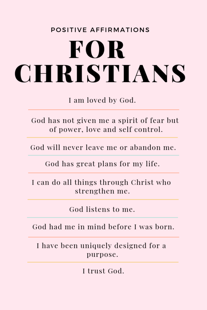 Christian affirmations based out Biblical text