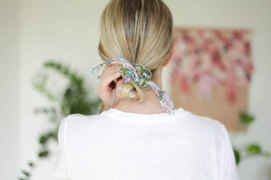 Wrap your bandana around your bun