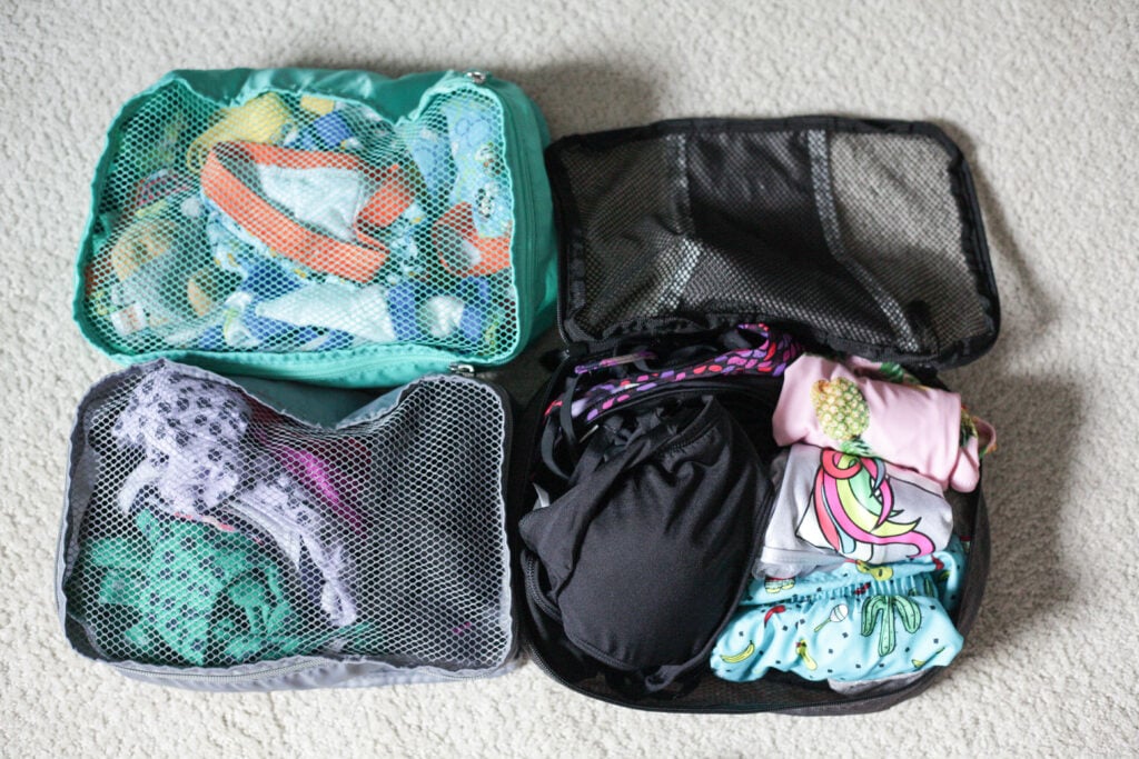 Stay organized even while traveling by using packing cubes! #traveltip #travelhack