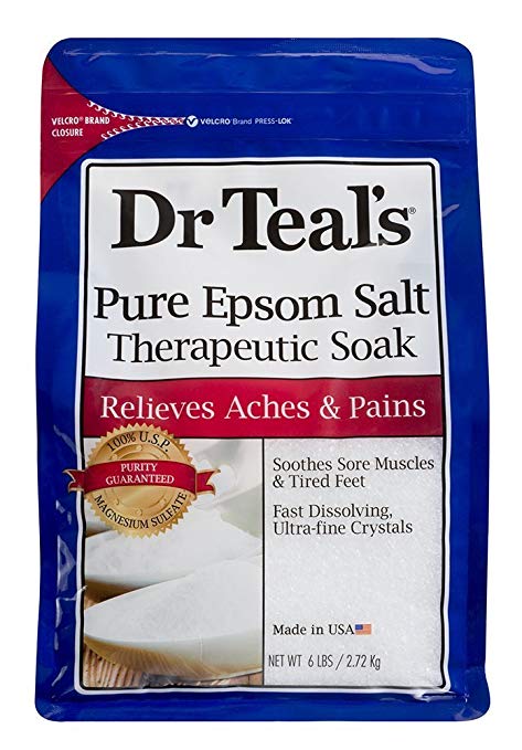 Epsom salt is a great thing to have on hand as a new mom for sitz baths.
