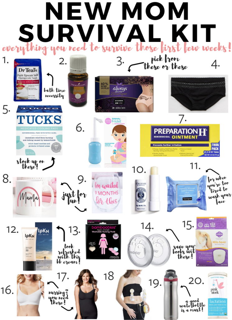 20 things you need in your new mom survival kit