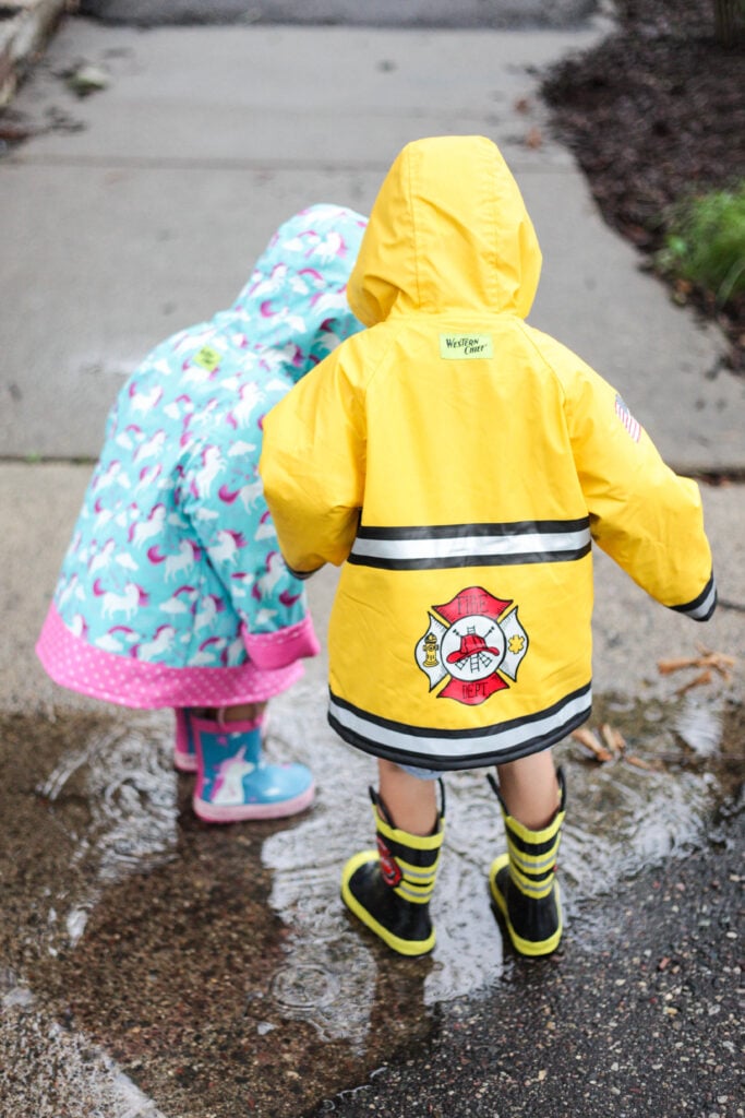 Kids playing puddle