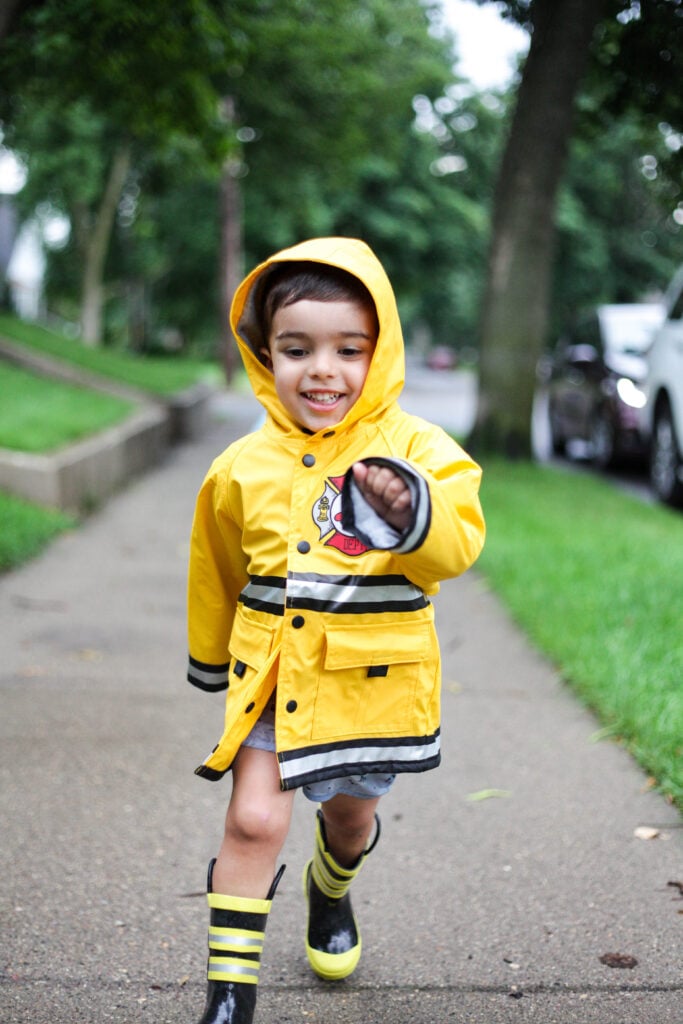 Fire man rain jacket