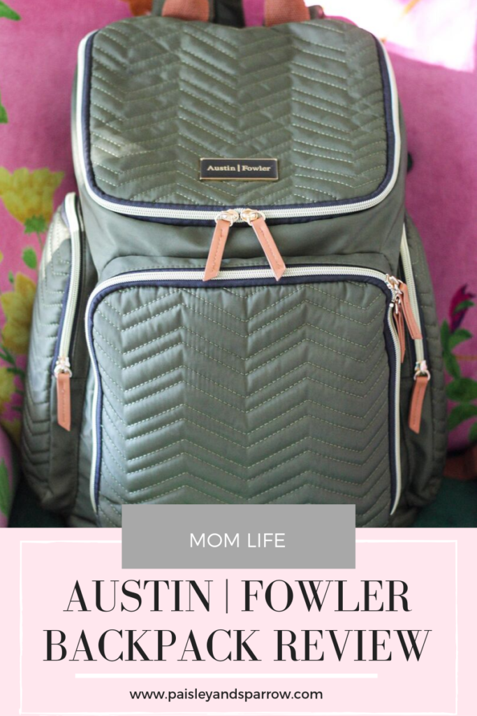 Click through to read a mom of 3's honest review on Austin Fowler's backpack style diaper bag.