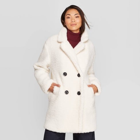 6 Teddy Jackets under $100!  - Target white teddy jacket