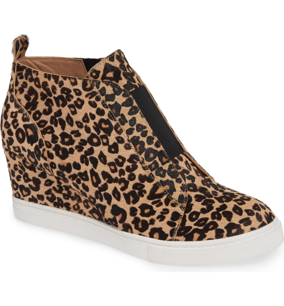 leopard wedge sneakers