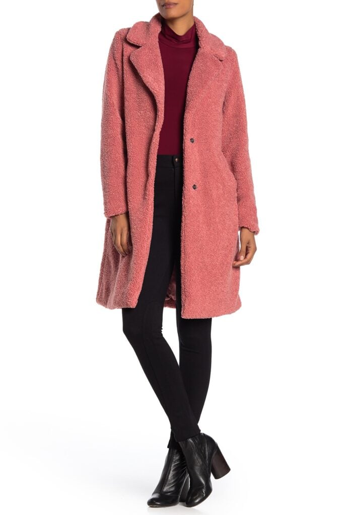 6 Teddy Jackets under $100!  - Lucky Brand long pink teddy jacket