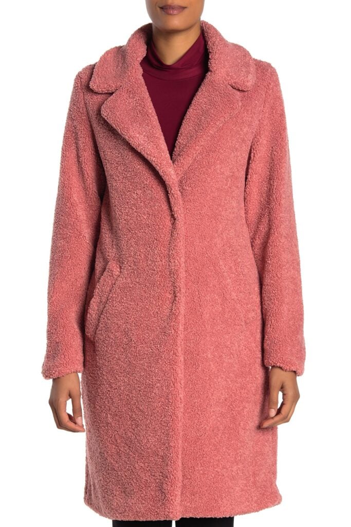 6 Teddy Jackets under $100!  - Lucky Brand long pink teddy jacket