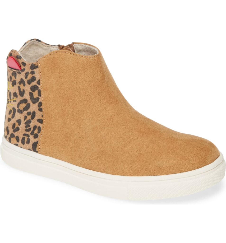 Leopard and cat bootie