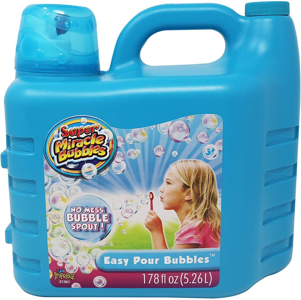 Always running out of bubbles for your kiddos? Save money and buy it less often by getting this giant easy pour bubbles!