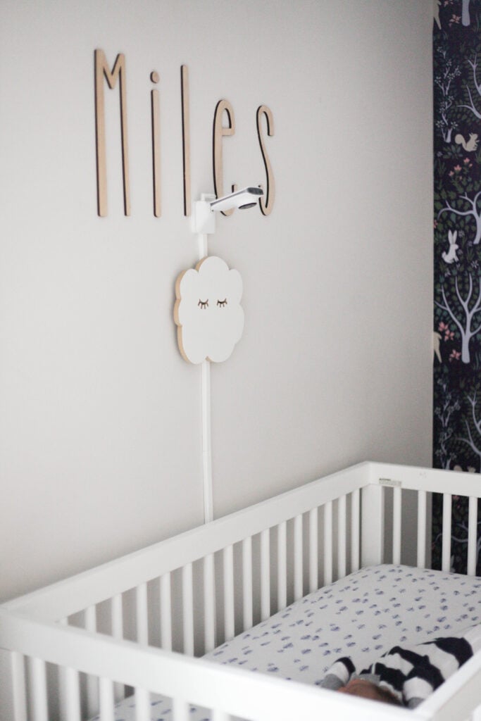 A classic looking baby monitor that detects breathing