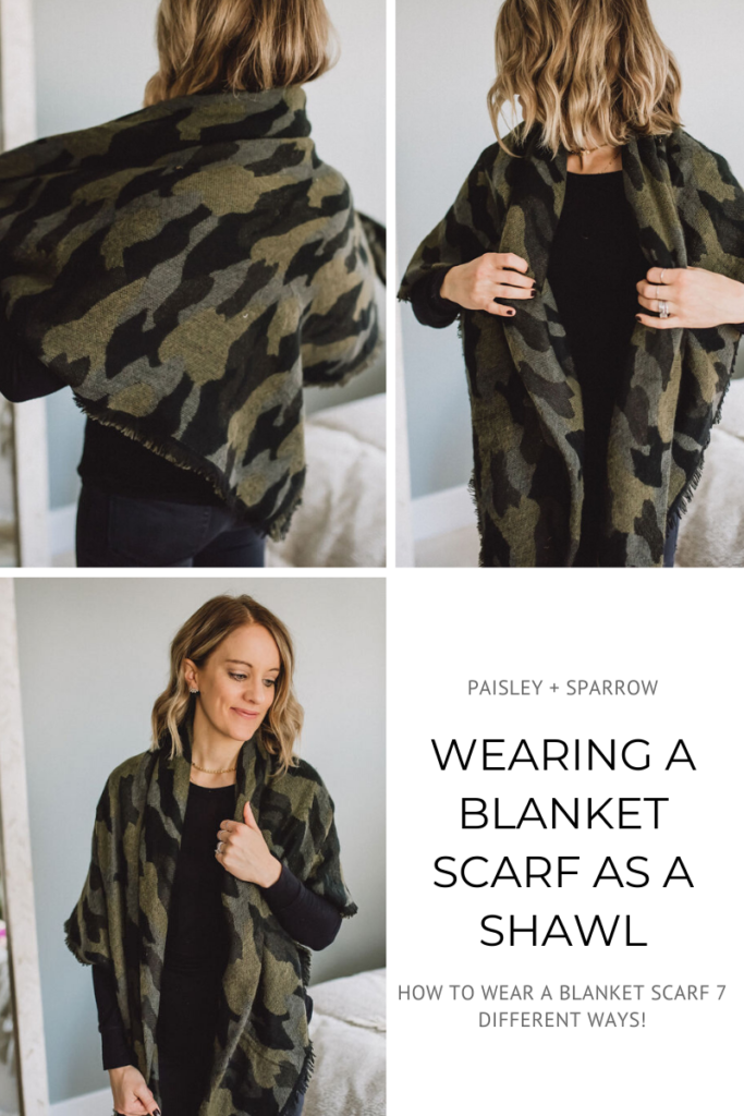 Wear your blanket scarf as a shawl