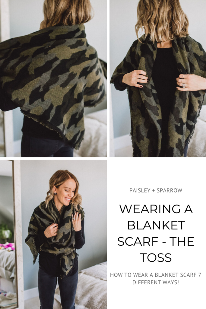 Toss one end of the scarf over your shoulder for another way how to wear a blanket scarf