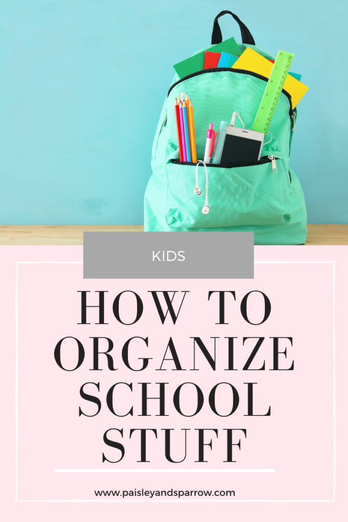 Purging + Organizing School Stuff