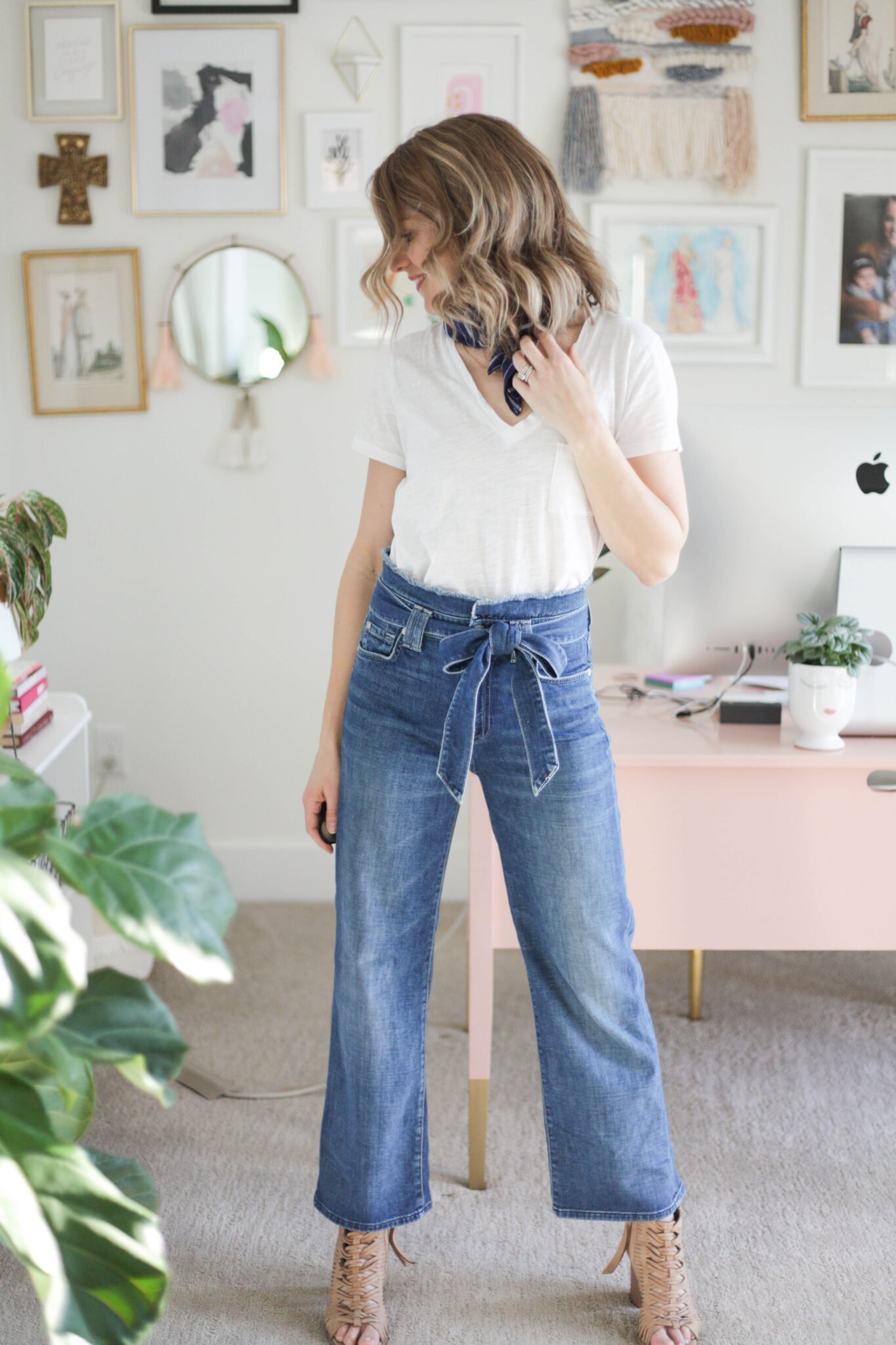 paper bag jeans outfit