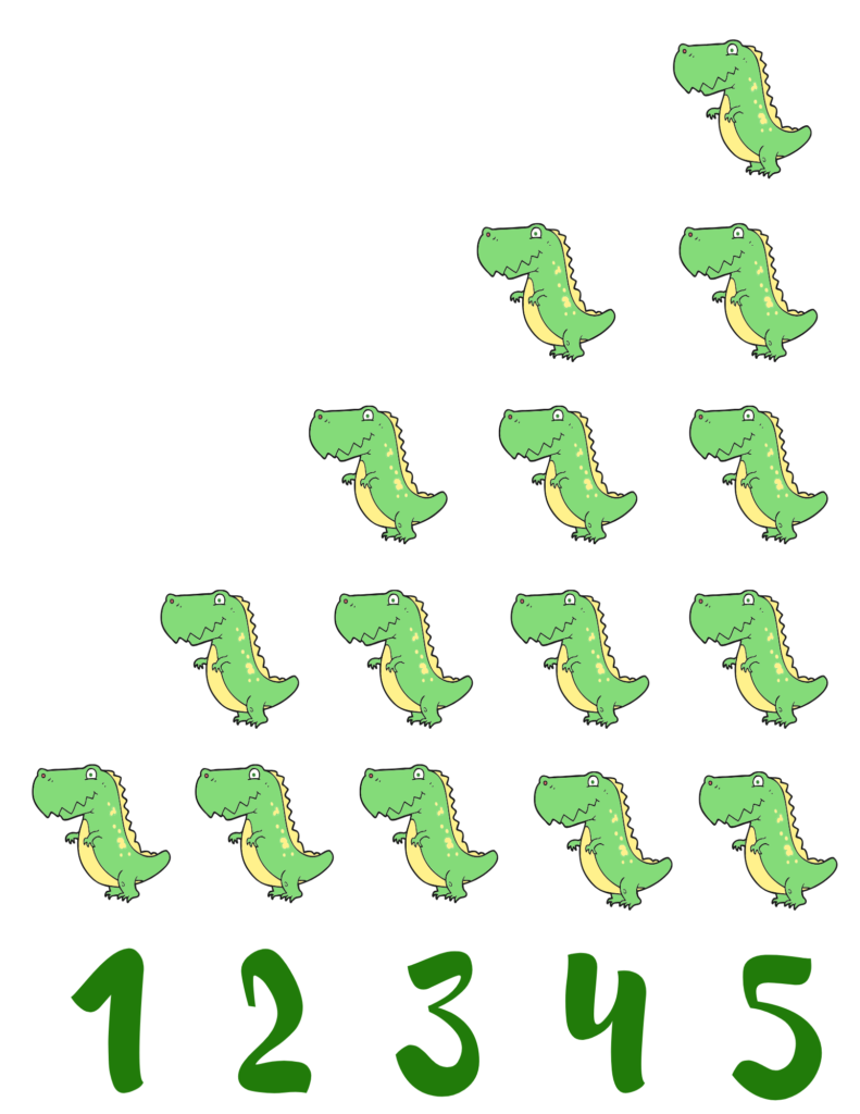 Dinosaur counting printable download