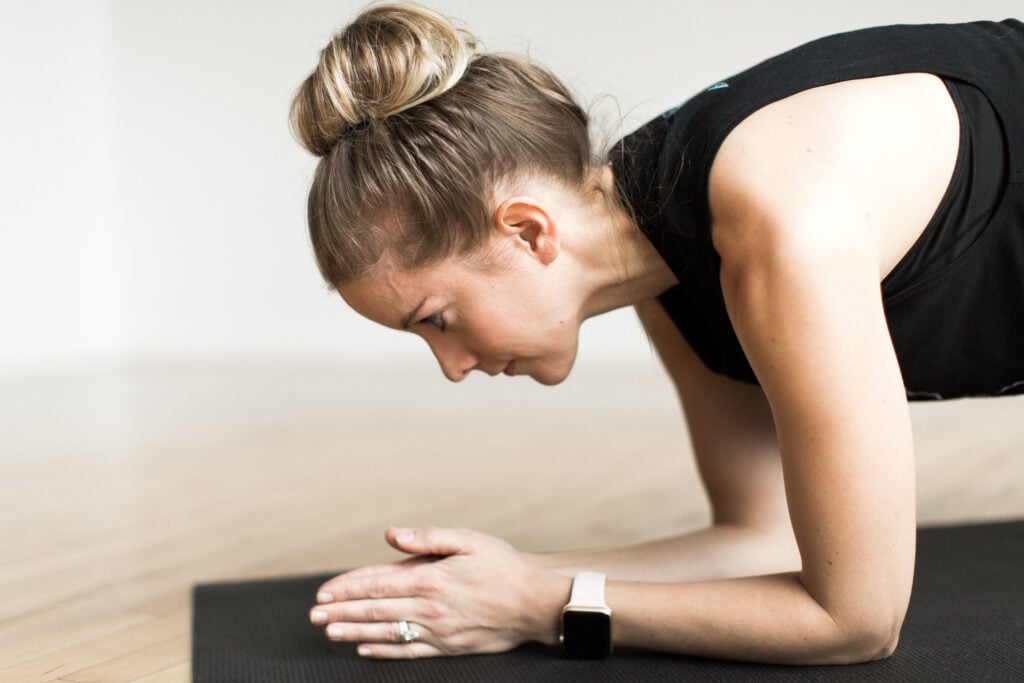 woman working out