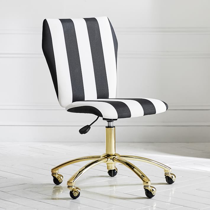 Black and white striped office chair