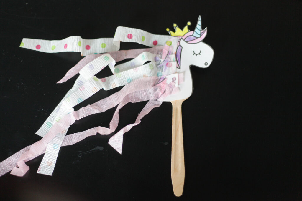 Unicorn craft on a stick