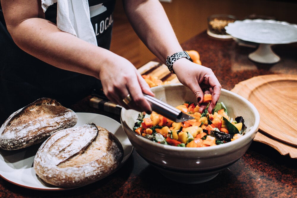 Person making dinner