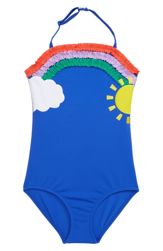 Rainbow applique swimsuit