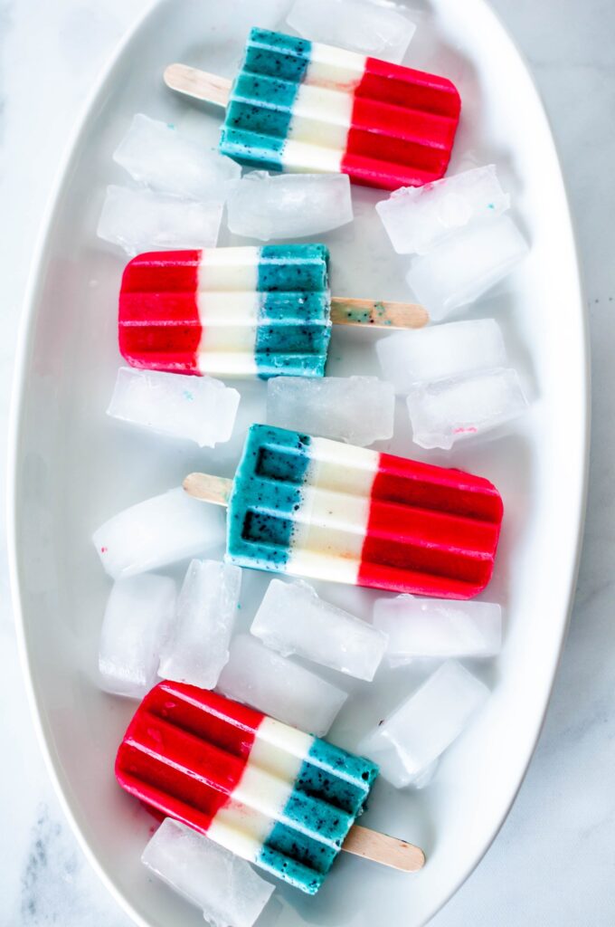 red white and blue popsicle