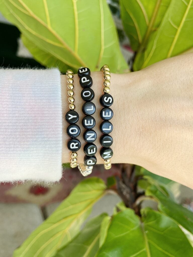 Beaded name bracelets