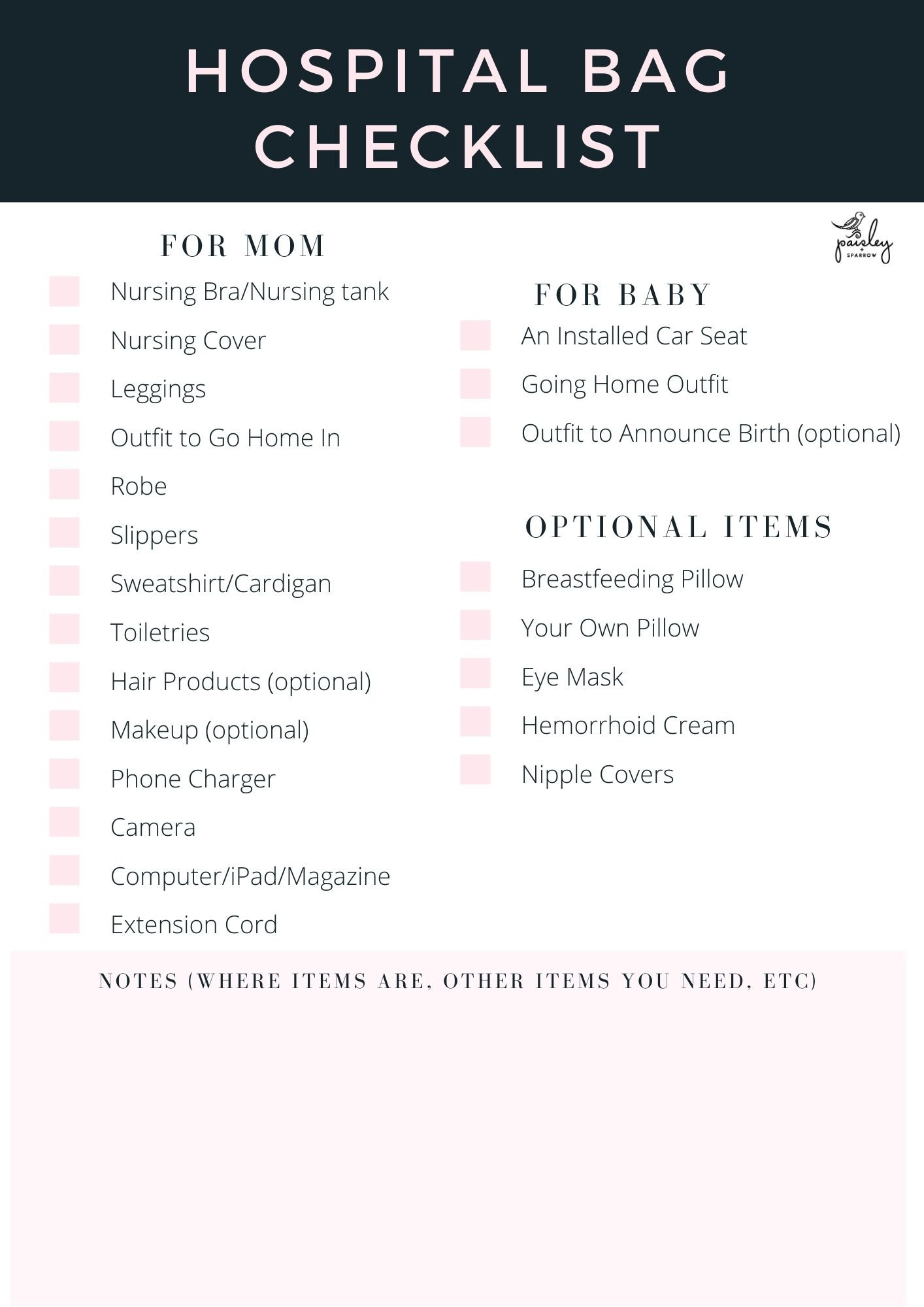 Hospital Bag Checklist | 17 Items You Need + 4 You Don't!