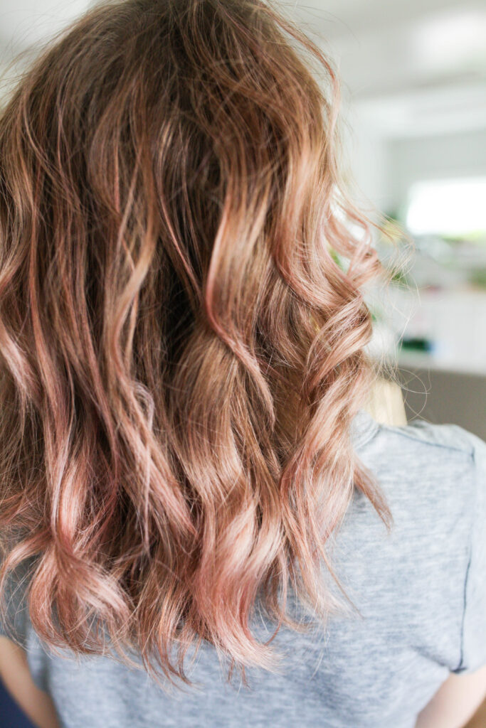 Pink-tinted hair