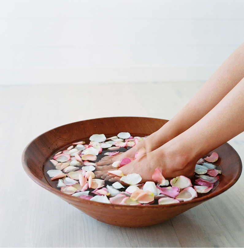 Do a foot scrub for a DIY spa day